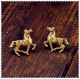 Gold Horse Stud Earrings